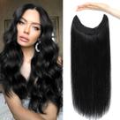 Extensões de cabelo Halo Doupor Remy Human Hair 40cm/80g Jet Black