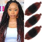 Extensões de cabelo Hbegant Springy Afro Twist 16 cm, 3 pacotes