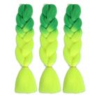 Extensões de cabelo Herina Braiding Green Ombre 60 cm 3 unidades