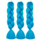 Extensões de cabelo Herina Ice Blue Bright Sky Light Blue 3 unidades