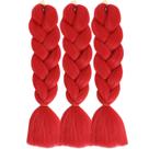 Extensões de cabelo Herina Red Braiding Hair Fake Braids 60cm