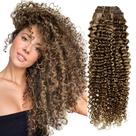Extensões de cabelo Hetto Curly Clip-in Medium Brown 120g 18"