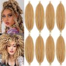 Extensões de cabelo Kossys Springy Afro Twist 40g 16cm Rosa x8