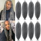 Extensões de cabelo Kossys Springy Afro Twist 40g 40cm Cinza