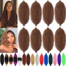 Extensões de cabelo Kossys Springy Afro Twist 55 cm, 8 pacotes