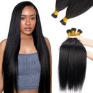 Extensões de cabelo Licoville Yaki Straight I Tip 50cm 50g 1B