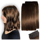Extensões de cabelo MINGATEC Real Hair Clip em 15 cm, 2 peças de marrom Extensões de cabelo MINGATEC Real Hair Clip em 15 cm, 2 peças de marrom