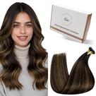 Extensões de cabelo Nano Bead Hetto Nano Ring Human Hair 45cm