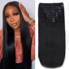 Extensões de cabelo Pobokix Straight Clip em 20 cm 120 g Remy Hair