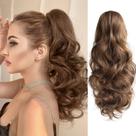 Extensões de cabelo: rabo de cavalo, strrid, sintético, 16 cm, cobre, marrom
