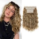 Extensões de cabelo REECHO Clip-in 14 cm, 4 peças curtas, onduladas, castanhas claras Extensões de cabelo REECHO Clip-in 14 cm, 4 peças curtas, onduladas, castanhas claras