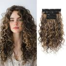 Extensões de cabelo REECHO Curly 40cm Clip em marrom chocolate Extensões de cabelo REECHO Curly 40cm Clip em marrom chocolate