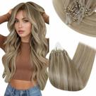 Extensões de cabelo RUNATURE Micro Bead Ash Brown Highlight 50g