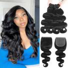 Extensões de Cabelo SheList 4 Pacotes Body Wave com Fechamento 5x5