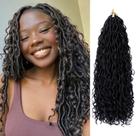 Extensões de cabelo sintéticas YESEGO Goddess Locs 18 cm, 6 pacotes