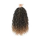 Extensões De Cabelo Sintético De 14 Polegadas Com Tranças Falsas E Pontas Cacheadas Para Mulheres Extensões De Cabelo Sintético De 14 Polegadas Com Tranças Falsas E Pontas Cacheadas Para Mulheres