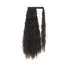 Extensões De Cabelo Sintético Longo Ondulado Em Tom Marrom Loiro Com Rabo De Cavalo E Presilha.