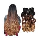Extensões De Cabelo Sintético Ombre Cacheado Francês Com Ondas Soltas E Cachos Espirais Para