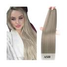 Extensões De Cabelo Sintético Preto Yaki Liso Em Pacotes Para Tranças De Crochê, Cheio Até O Fim