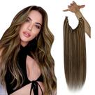 Extensões de cabelo Sunny Fishing Line Dark Brown Mix Caramel