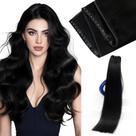 Extensões de cabelo Sunny Hair OVO Weft Human Hair 45 cm Jet Black