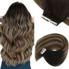 Extensões de cabelo Sunny Hair Tape em preto Ombre 14 polegadas 50g