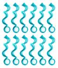 Extensões de cabelo SWACC Curly Wavy Teal Blue 18-19