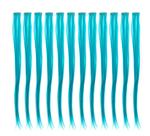 Extensões de cabelo SWACC Straight Teal Blue 18-19 cm 7 g 12 unidades Extensões de cabelo SWACC Straight Teal Blue 18-19 cm 7 g 12 unidades