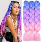 Extensões de cabelo trançadas BACANA Pink Ombre 24 polegadas, 3 unidades