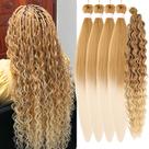 Extensões de cabelo trançadas Leticia Blonde, pré-esticadas, 26 polegadas Extensões de cabelo trançadas Leticia Blonde, pré-esticadas, 26 polegadas