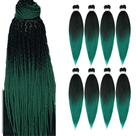 Extensões de cabelo trançadas ShowCoco, pré-esticadas, 20 polegadas, 8 pacotes