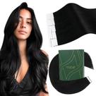 Extensões de cabelo Ugeat Jet Black Tape em 60 cm 20 unidades 50 g