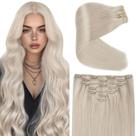 Extensões de cabelo Ve Sunny Blonde Clip em 18 polegadas e 120 g de cabelo Remy