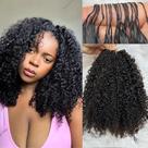 Extensões de cabelo Walnut Knotless Crochet Afro Kinky Curly 14 polegadas