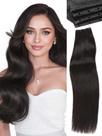 Extensões de cabelo WIGNEE 20" de dupla camada preta natural