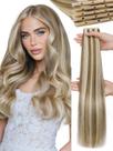 Extensões de Cabelo WIGNEE Double Hand Tied Beaded Weft 18" Loiro Extensões de Cabelo WIGNEE Double Hand Tied Beaded Weft 18" Loiro