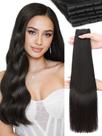 Extensões de cabelo WIGNEE Natural Black 100% Remy Human 18
