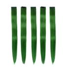 Extensões de cabelo Winsky, 45 cm, verde, clip-in, conjunto de 5 peças