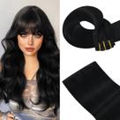 Extensões de cabelo WowNice Real Human Hair 75g Jet Black 38cm