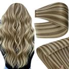 Extensões de cabelo YoungSee Butterfly Weft 80 g 16 polegadas marrom claro