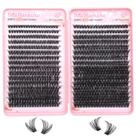 Extensões de cílios Boahankuke 640 unidades D Curl Volume Lashes