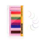 Extensões de cílios coloridas NAGARAKU Rainbow 0,15 mm D Curl 12 mm