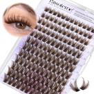 Extensões de Cílios Pawotence Castanhos em Clusters Leves 1018 mm