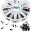 Extensões de cílios Ventiladores pré-fabricados WENDY LASHES 500 unidades 30D 0,07 mm Extensões de cílios Ventiladores pré-fabricados WENDY LASHES 500 unidades 30D 0,07 mm