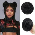 Extensões de coque de cabelo Foaoit Space Bun Natural Black Women