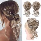 Extensões de coque de cabelo HOOJIH HB010 Dasiy Deep Blonde 2 unidades