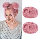 Extensões de coque de cabelo REECHO Mini Claw Clip Messy Cat Ears x2