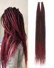 Extensões Dreadlock Miss Sula 60 cm 20 fios Ombre Burgundy