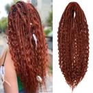 Extensões Dreadlock: Onze, 30 fios, 60 cm, vermelho sintético