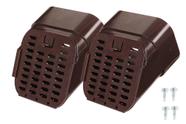 Extensões Gutter Downspout 2x3, pacote com 2 unidades, Brown Lebenwell